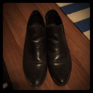 Steve Madden Austin Black Leather Ankle Boots